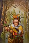 Monkey Canvas Paintings - Dress Monkey 13